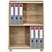 Mobile Mobiletto Libreria A Scaffali 2 Ripiani In Legno Naturale 77x60x31 Cm - Foto miniatura 2