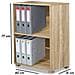 Mobile Mobiletto Libreria A Scaffali 2 Ripiani In Legno Naturale 77x60x31 Cm - Foto miniatura 4