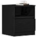 Comodino Nero Rovere 40x40x50 cm in Legno Ingegnerizzato - Foto miniatura 3