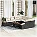 Set Divano da Giardino con cuscino 9 pcs Nero Poly Rattan - Foto miniatura 2