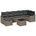 Set Divano da Giardino con cuscino 8 pcs Grigio Poly Rattan - Foto miniatura 1