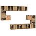 Set mobile TV 10 pcs rovere artigianale 60 x 30 x 30 cm - Foto miniatura 9
