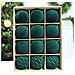 Palline Di Natale In Velluto Da 6 Cm - Set Da 12 Ornamenti Per Albero Di Natale In Peluche Green - Foto miniatura 1