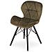 Sedia in velluto WAKO - Design ergonomico moderno, gambe marroni /nere x 4 - Foto miniatura 7