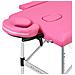 lettino da massaggio pieghevole in alluminio 2 segmenti rosa - Foto miniatura 2