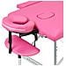 lettino da massaggio pieghevole in alluminio 2 segmenti rosa - Foto miniatura 3