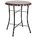 Tavolo Rotondo In Metallo Nero D60x71h Cm - Foto miniatura 1