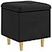 Pouf contenitore Nero 40 x 40 x 45 cm Pelle sintetica - Foto miniatura 1