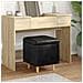 Pouf contenitore Nero 40 x 40 x 45 cm Pelle sintetica - Foto miniatura 2