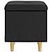 Pouf contenitore Nero 40 x 40 x 45 cm Pelle sintetica - Foto miniatura 5