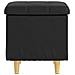 Pouf contenitore Nero 40 x 40 x 45 cm Pelle sintetica - Foto miniatura 6