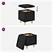 Pouf contenitore Nero 40 x 40 x 45 cm Pelle sintetica - Foto miniatura 9