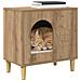 Casa per Gatti Rovere Artigianale 51 x 30 x 52 cm - Foto miniatura 3