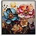 Dipinto Su Tela Narcy A Con Cornice E Farfalla, 82x82 Cm - Foto miniatura 1