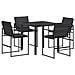 Set da Pranzo per Giardino 5 pcs Nero e Grigio scuro - Foto miniatura 1