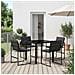 Set da Pranzo per Giardino 5 pcs Nero e Grigio scuro - Foto miniatura 2