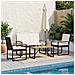Set Mobili da Esterno 4 pcs Nero e Bianco Crema polyrattan - Foto miniatura 2