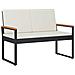 Set Mobili da Esterno 4 pcs Nero e Bianco Crema polyrattan - Foto miniatura 5
