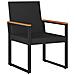 Set Mobili da Esterno 4 pcs Nero e Bianco Crema polyrattan - Foto miniatura 8
