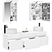 Set di Armadi da Bagno 5 pcs Bianco 50 x 14,5 x 70 cm - Foto miniatura 3