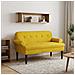 Loveseat con bottoni imbottiti Giallo 120 x 66 x 78 cm Velluto - Foto miniatura 2