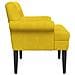 Loveseat con bottoni imbottiti Giallo 120 x 66 x 78 cm Velluto - Foto miniatura 4