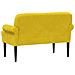 Loveseat con bottoni imbottiti Giallo 120 x 66 x 78 cm Velluto - Foto miniatura 5