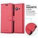 Custodia Compatibile Con Samsung Galaxy J3 / J3 Duos 2016 In Rosso Carminio - Coperchio Protettiva Con Chiusura Magnetica, Funzione Stand E Tasca Per Le Carte - Foto miniatura 5
