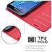 Custodia Compatibile Con Samsung Galaxy J3 / J3 Duos 2016 In Rosso Carminio - Coperchio Protettiva Con Chiusura Magnetica, Funzione Stand E Tasca Per Le Carte - Foto miniatura 6