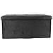 Pouf Contenitore Imbottito Pieghevole Modello Double Velvet Colore Nero   - Foto miniatura 1