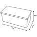 Pouf Contenitore Imbottito Pieghevole Modello Double Velvet Colore Nero   - Foto miniatura 2