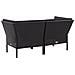 Set Divani Da Giardino 6 Pz Con Cuscini In Polyrattan Nero - Foto miniatura 3