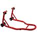 Cavalletto Alza Solleva Moto Anteriore Regolabile 4 Ruote Rosso Universale - Foto miniatura 1