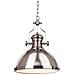 Sospensione A Soffitto A 1 Luce A Cupola In Acciaio Satinato, Attacco E27 - Foto miniatura 1