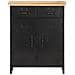 Credenza 60x30x76 Cm In Legno Di Mango Grezzo - Foto miniatura 5