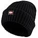 Chunky Knit Fleece Lchat624 Uomo Foderato Beanie Nero Un Formato - Foto miniatura 1