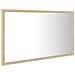 Specchio da Bagno LED Rovere Sonoma 80x8,5x37 cm in Acrilico - Foto miniatura 6
