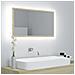 Specchio da Bagno LED Rovere Sonoma 80x8,5x37 cm in Acrilico - Foto miniatura 1