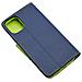 Maxy Custodia Book Orizzontale Silicone Case Per Apple Iphone 12 Mini Navy-lime - Foto miniatura 3