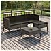 Set Divani Da Giardino 5 Pz Con Cuscini In Polyrattan Grigio - Foto miniatura 1