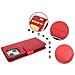 Custodia Compatibile Con Apple Iphone 13 Mini In Rosso Cremisi - Coperchio Protettivo Con Chiusura Magnetica E 3 Slot Per Carte - Foto miniatura 5