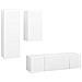 Set di Mobili Porta TV 4 pz Bianco in Legno Multistrato - Foto miniatura 1
