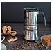 Etnica Caffettiera Italiana Induzione Acciaio Inossidabile, Espresso 6 Tazze Di Caffè Argento - Foto miniatura 2