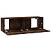 Mobile TV a Parete Rovere Fumo 100x30x30cm Legno Ingegnerizzato - Foto miniatura 2