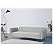 Soho Divano Convertibile 3 Posti In Tessuto Grigio Chiaro - Foto miniatura 4
