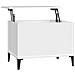 Tavolino Da Salotto Bianco 60x44,5x45 Cm In Legno Multistrato - Foto miniatura 1