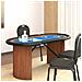 Tavolo Da Poker 10 Giocatori Blu 160x80x75 Cm - Foto miniatura 1