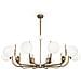 Lampadario Contemporaneo Rendez-vous Metallo Ottone 10 Luci E Diffusori Bianchi - Foto miniatura 1