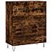 Credenza Rovere Fumo 69,5x34x90 Cm In Legno Multistrato - Foto miniatura 2