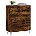 Credenza Rovere Fumo 69,5x34x90 Cm In Legno Multistrato - Foto miniatura 3